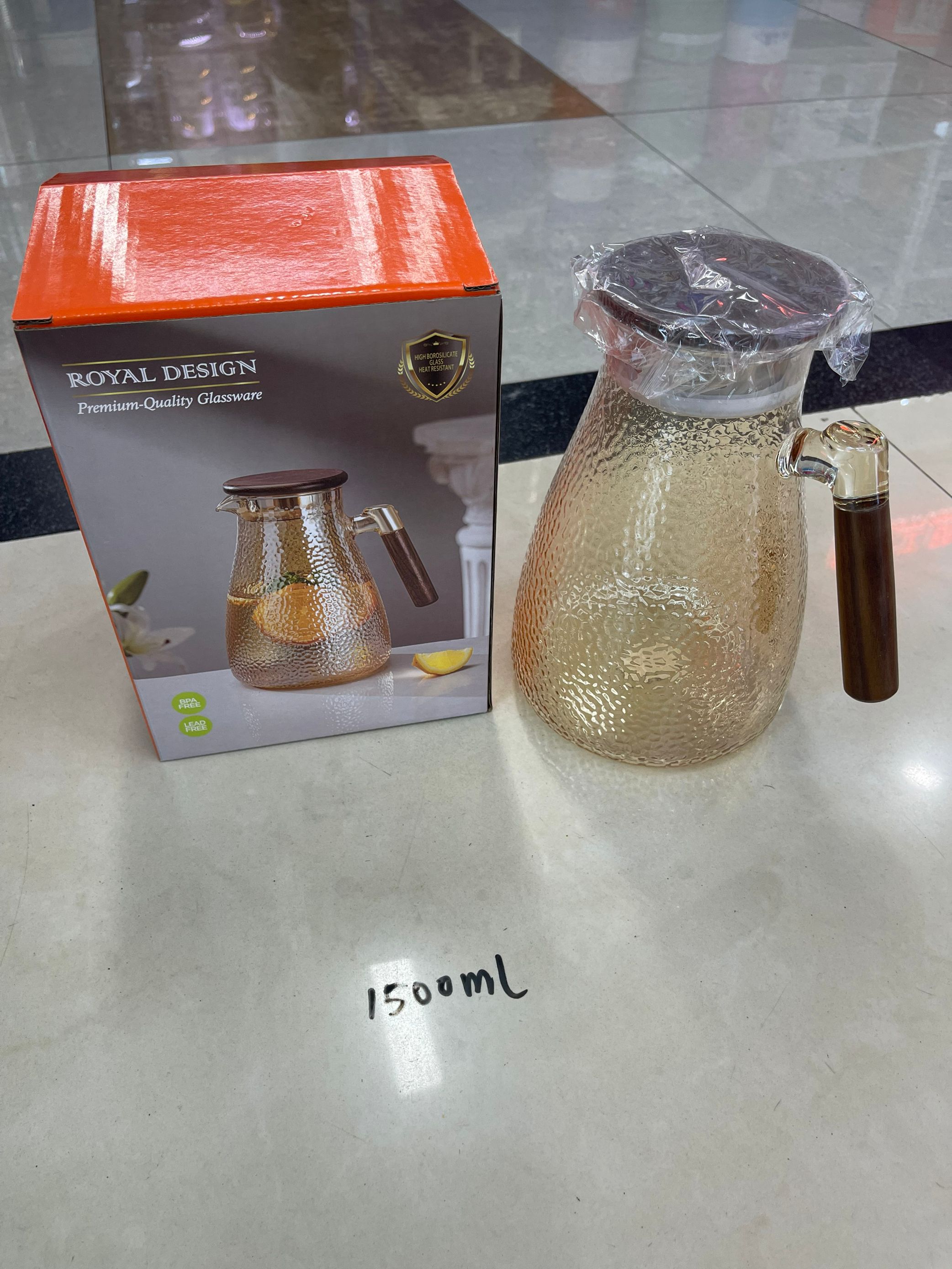 High borosilicate glass cold water kettle, household high-temperature resistant cold boiled water kettle, fruit tea brewing teapot, large capacity details Picture