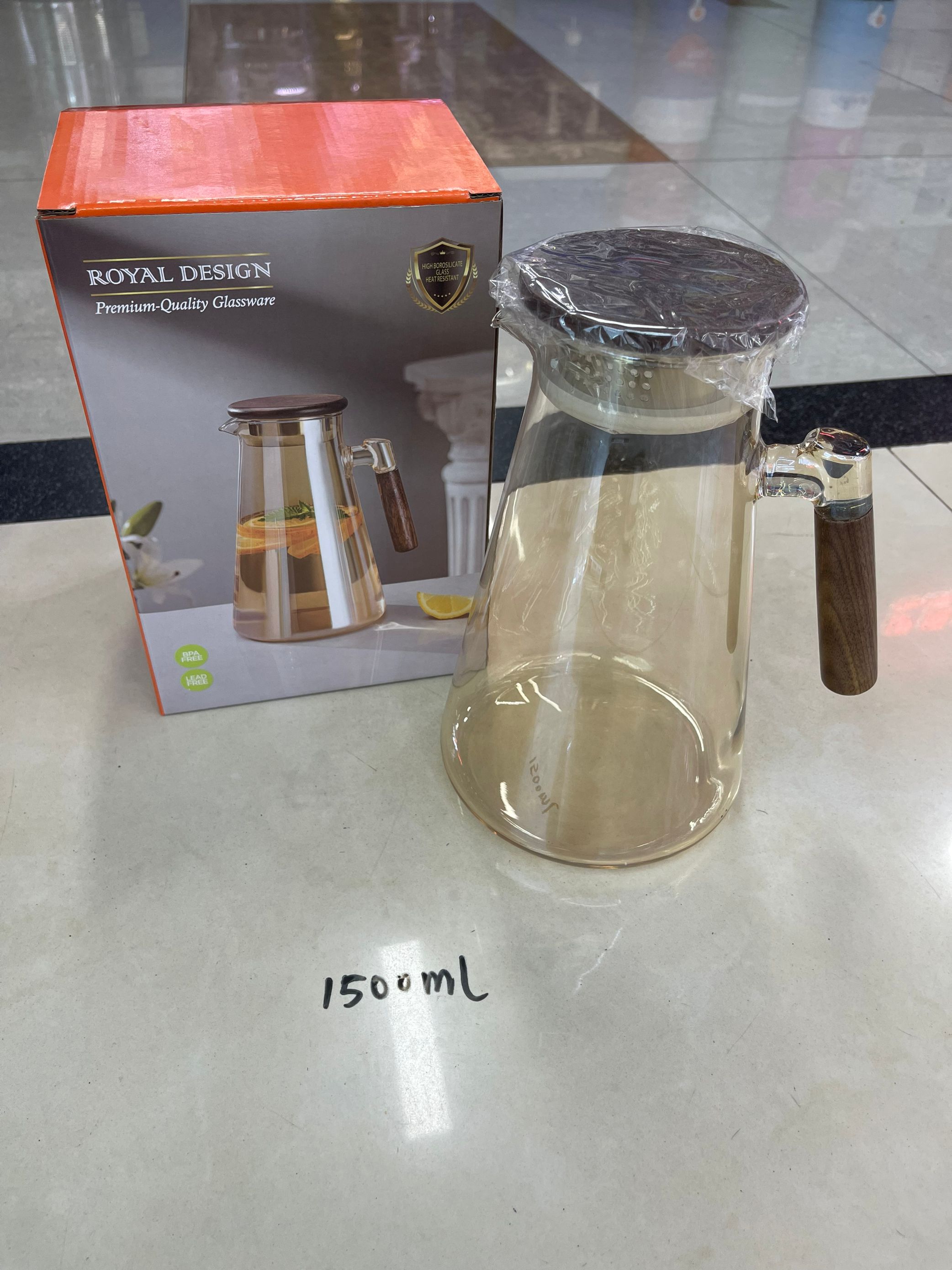 High borosilicate glass cold water kettle, household high-temperature resistant cold boiled water kettle, fruit tea brewing teapot, large capacity