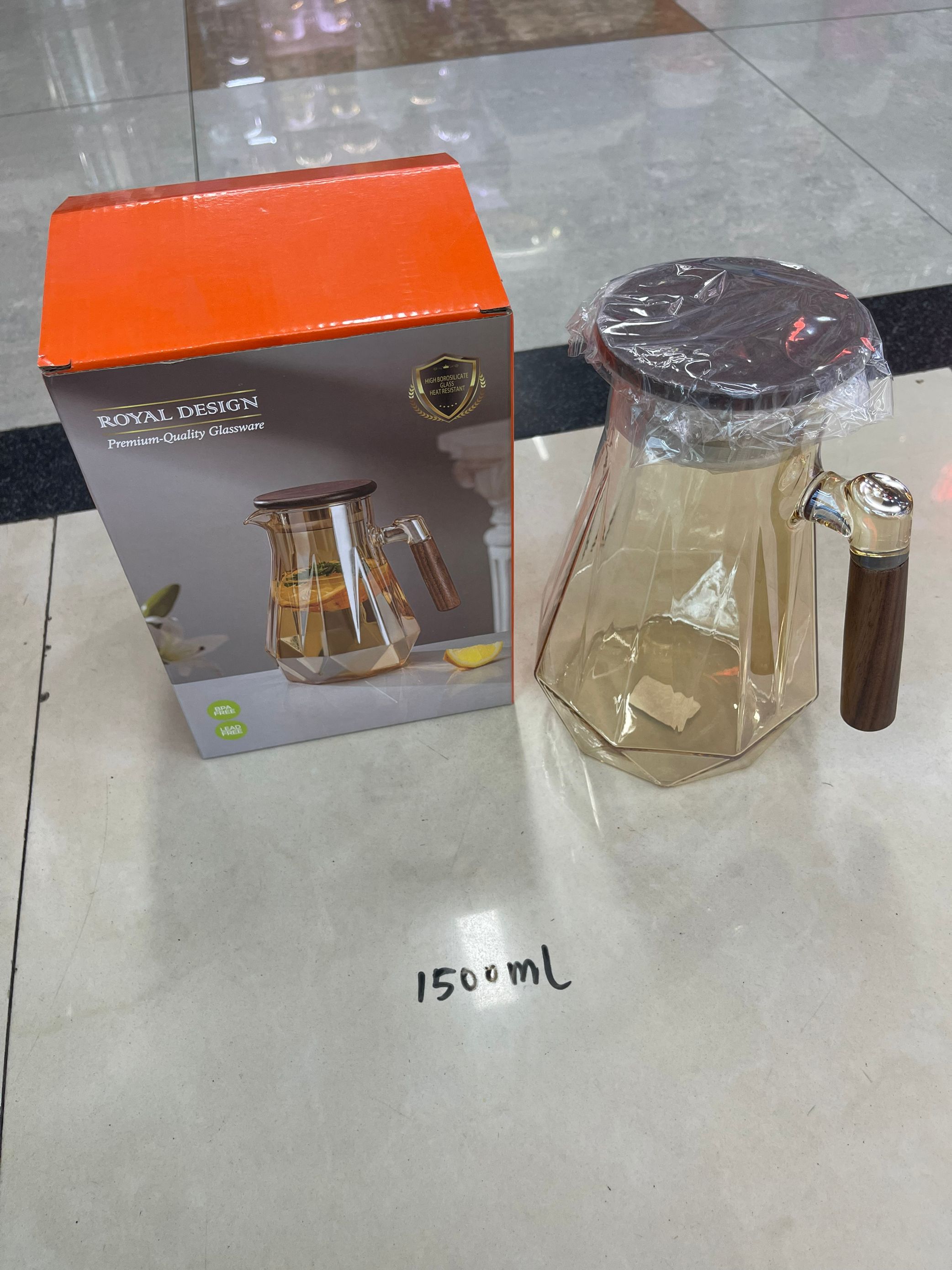 High borosilicate glass cold water kettle, household high-temperature resistant cold boiled water kettle, fruit tea brewing teapot, large capacity Specification image