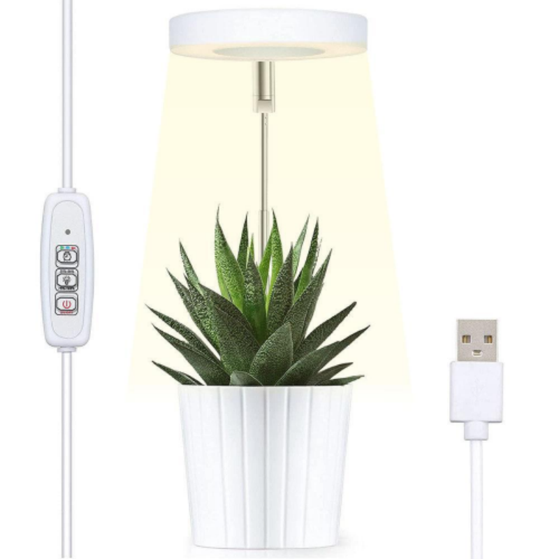 3.5英寸可伸缩植物生长灯 补光灯LED全光谱可调光定时灯 D90
