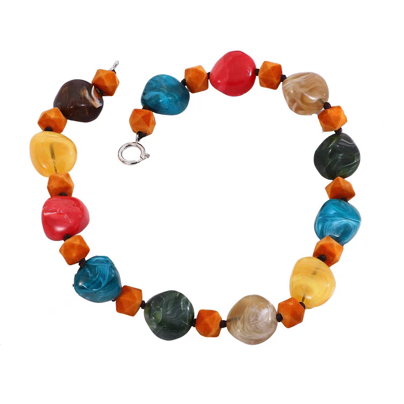 Seven-color resin necklace thumbnail