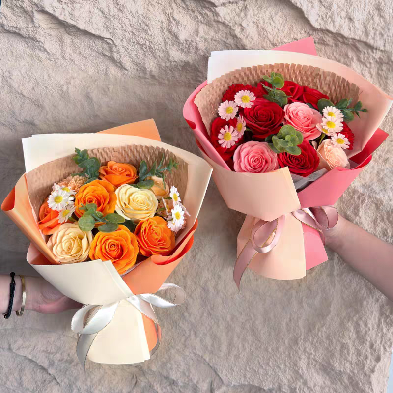 创意香皂花束工艺品 永生花礼物 情人节香皂片礼品 皂花创意礼品送女友爱人妈妈长辈儿童香皂工艺礼品永生花礼物情人节花束皂花详情图8