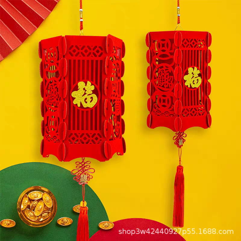 装饰灯笼无纺布LED过年婚庆喜庆灯笼详情图2