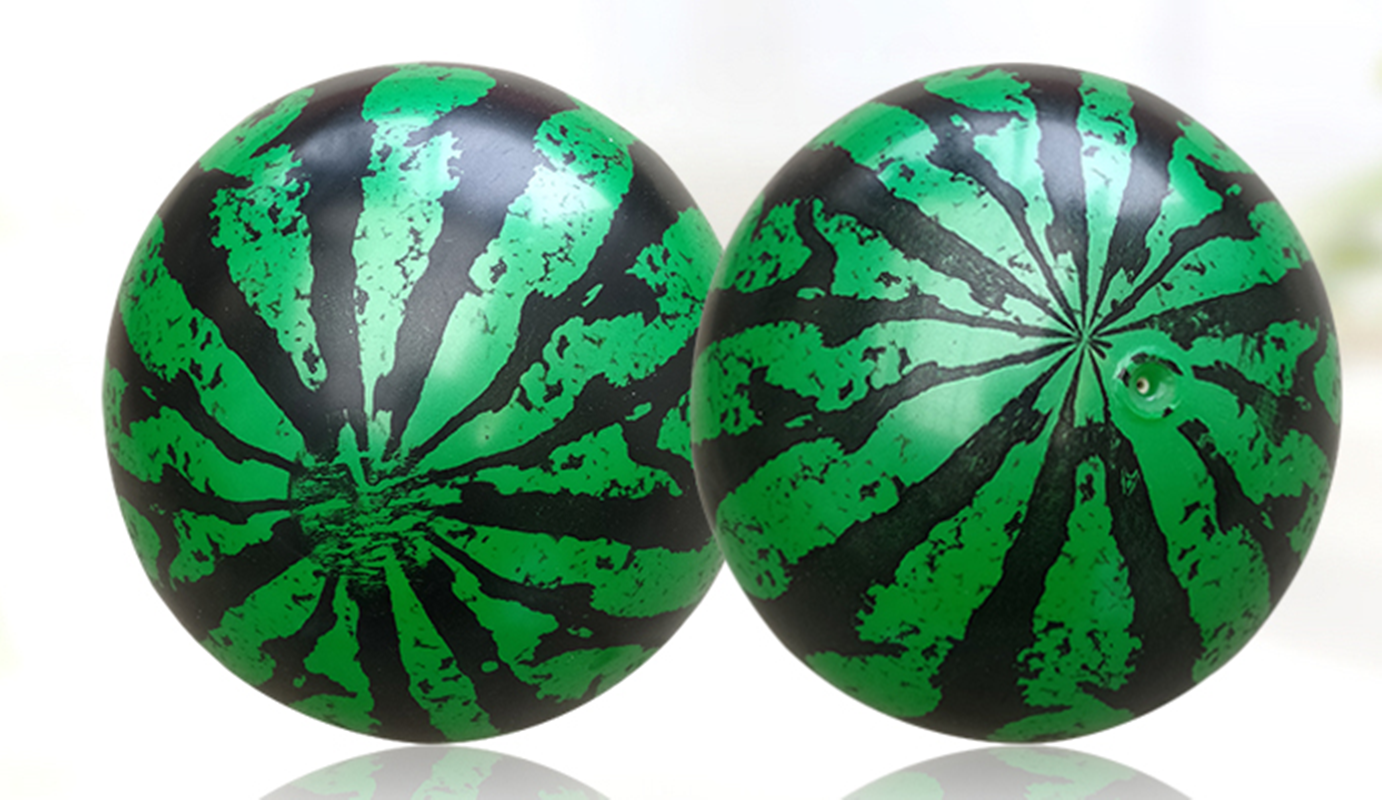 西瓜 气球充气球婴儿玩具拍拍球幼儿园弹力球西瓜球儿童小皮球幼儿