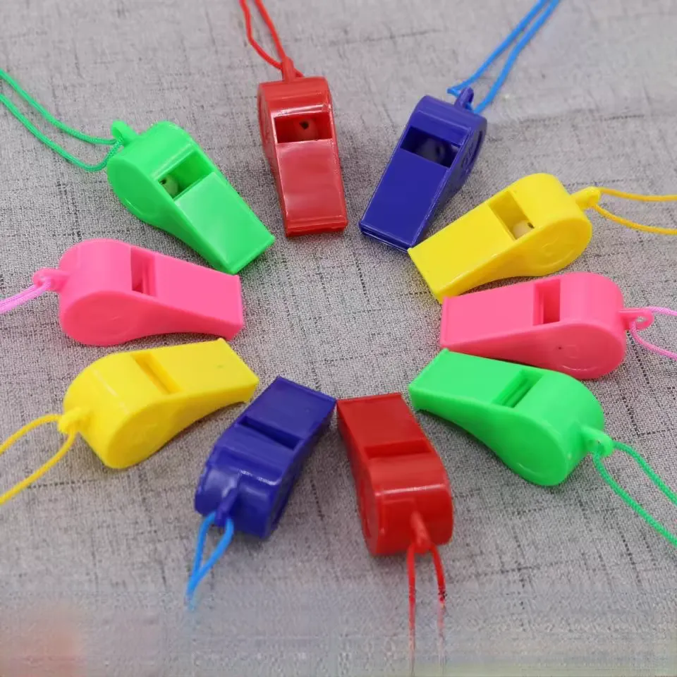 Children's plastic whistles, small whistles, referees, sound perception training, cheering supplies, toys, new props, games detail image 2