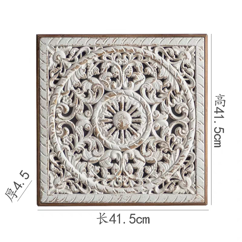 MDF material retro carved wall hanging circular art wall decoration European-style living room entrance wall decoration three-dimensional relief design pic 4