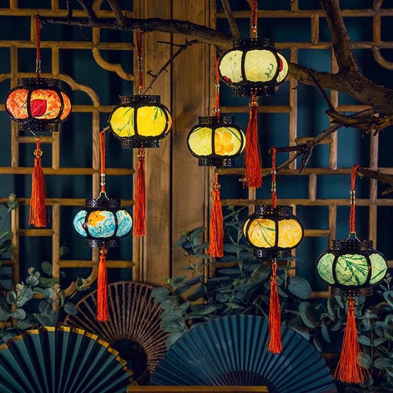 Children's hand-held lanterns, festival lanterns, music Lantern Festival decorative pendants details Picture