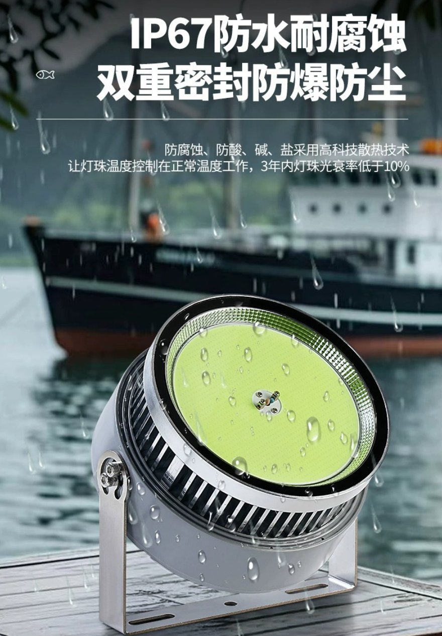 LED灯集鱼灯1000W大功率渔船用超亮捕鱼灯户外防水灯诱鱼灯具详情4