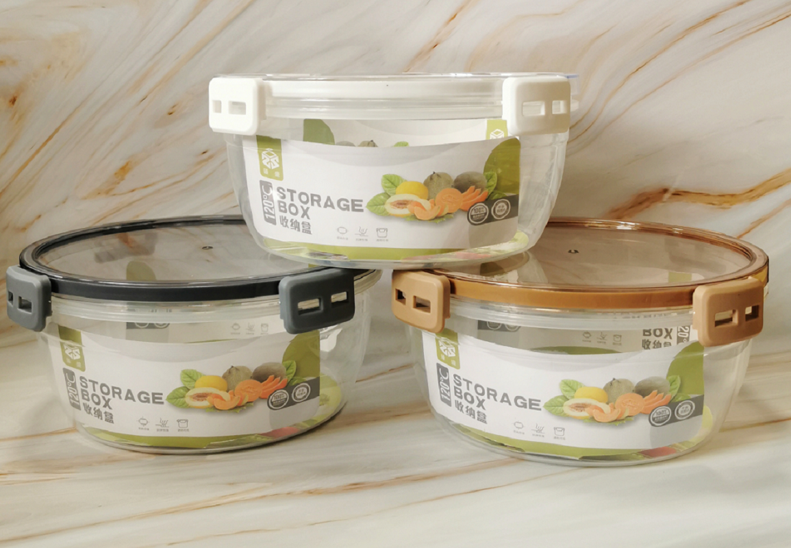 厂家直销MF24-1-1034圆二件套保鲜盒 蔬果保险盒 户外便携保鲜盒 透明保鲜盒详情图2