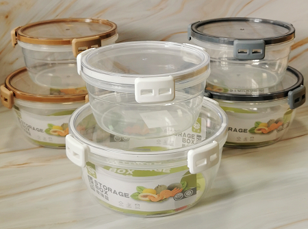 厂家直销MF24-1-1034圆二件套保鲜盒 蔬果保险盒 户外便携保鲜盒 透明保鲜盒详情1