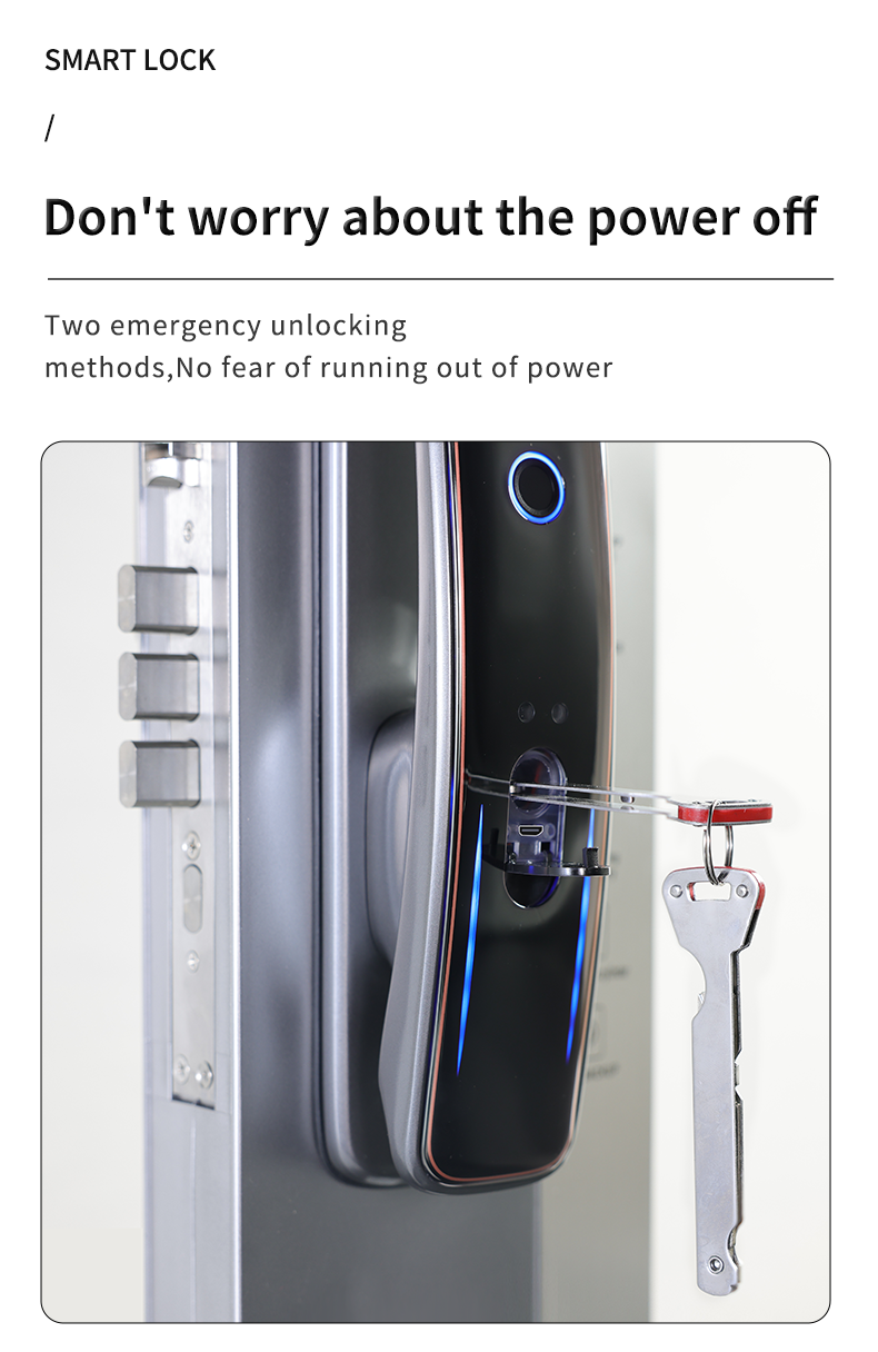Cross-border graffiti fingerprint lock, facial recognition smart fingerprint lock, fully automatic visual cat eye graffiti fingerprint lock pic 9