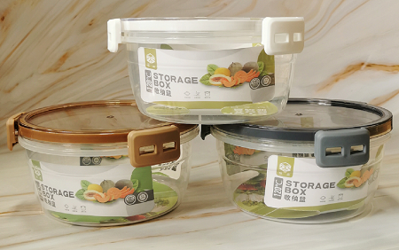 厂家直销MF24-1-1034圆二件套保鲜盒 蔬果保险盒 户外便携保鲜盒 透明保鲜盒详情3