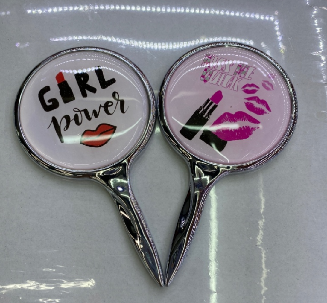 笑脸款小圆镜双面小镜子便携式化妆镜厂家直销 2