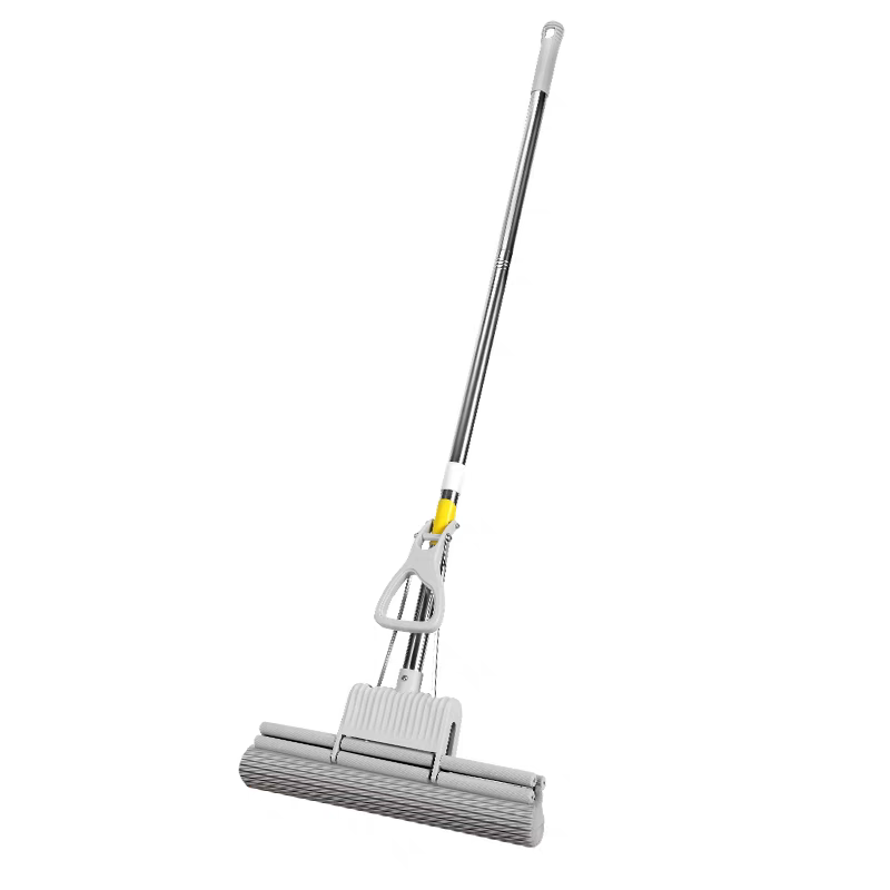 27cm two-row sponge mop, hand-washable, folded rubber cotton mop, new household mop, lazy floor cleaning mop, a great mopping tool Specification image