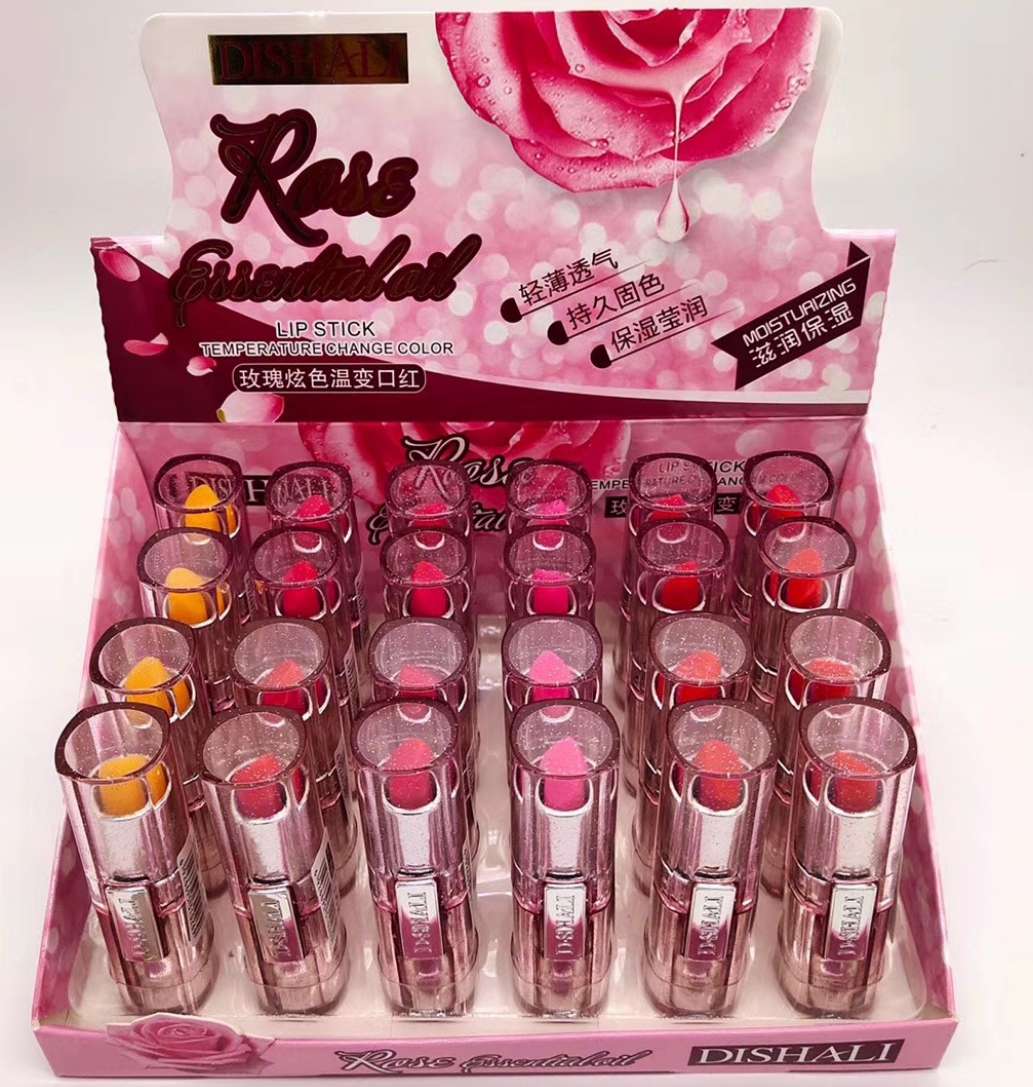 DISHALI新款口红💄，玫瑰🌹炫色温变口红💄02