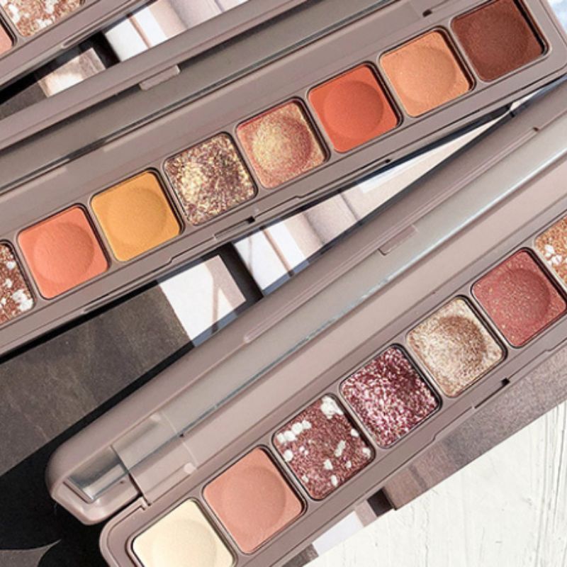 网红同款潮流大闪哑光珠光偏光眼影键盘指尖九色眼影抖音爆款02