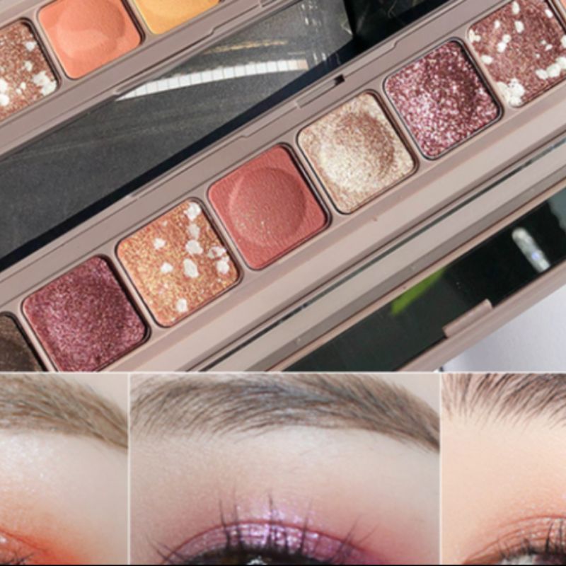 网红同款潮流大闪哑光珠光偏光眼影键盘指尖九色眼影抖音爆款01