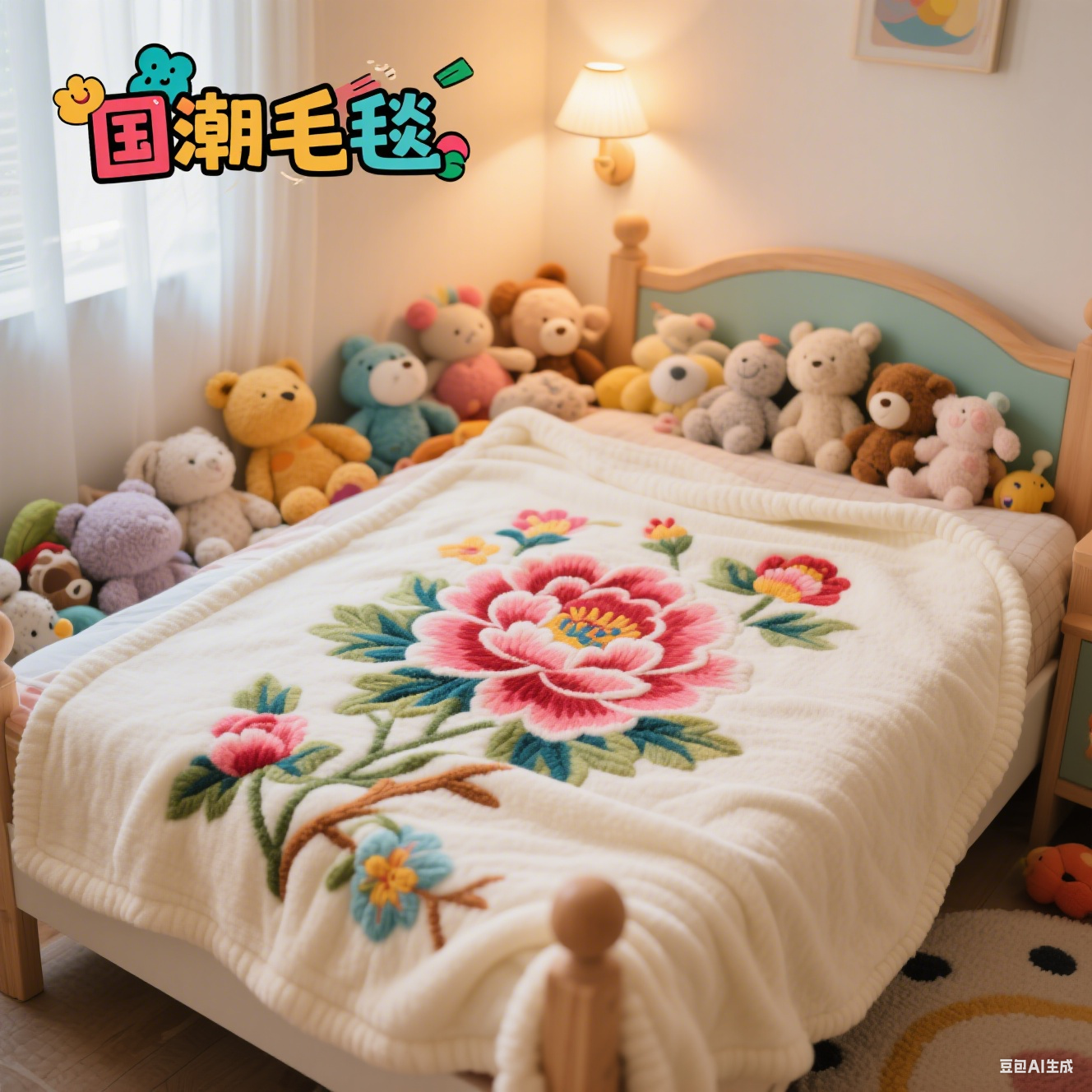 毛毯薄款被子加厚双层法兰绒秋冬季米圣诞系列国潮