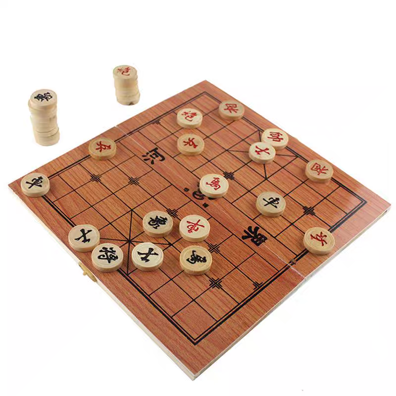 4.0木质象棋折叠实木棋盘套装地摊庙会旅游景区木制中国象棋产品图