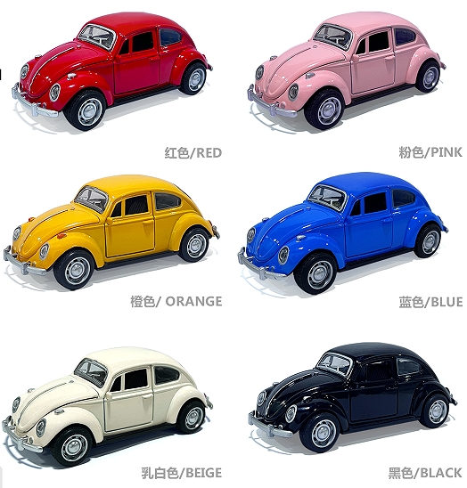 Children's educational model toys Fun Other model toys parent-child interaction 1:36 Volkswagen Beetle alloy car model (non-electric) (12 pieces /24 boxes) detail image 2