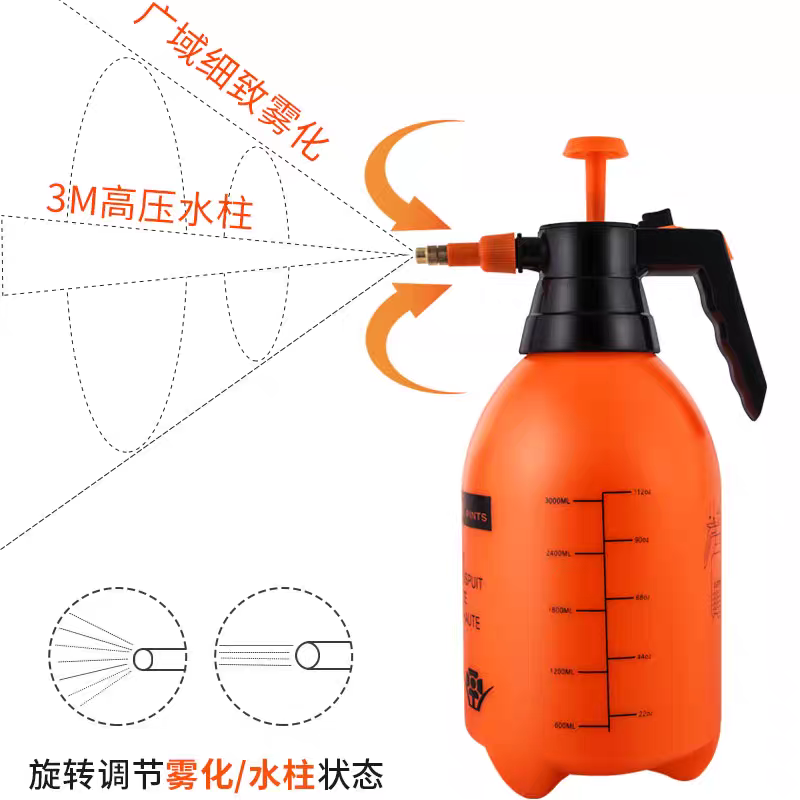 Three-liter flower watering disinfection spray bottle, household pneumatic spray bottle, household garden spray bottle, sprayer bottle, large and small spray bottle detail image 3