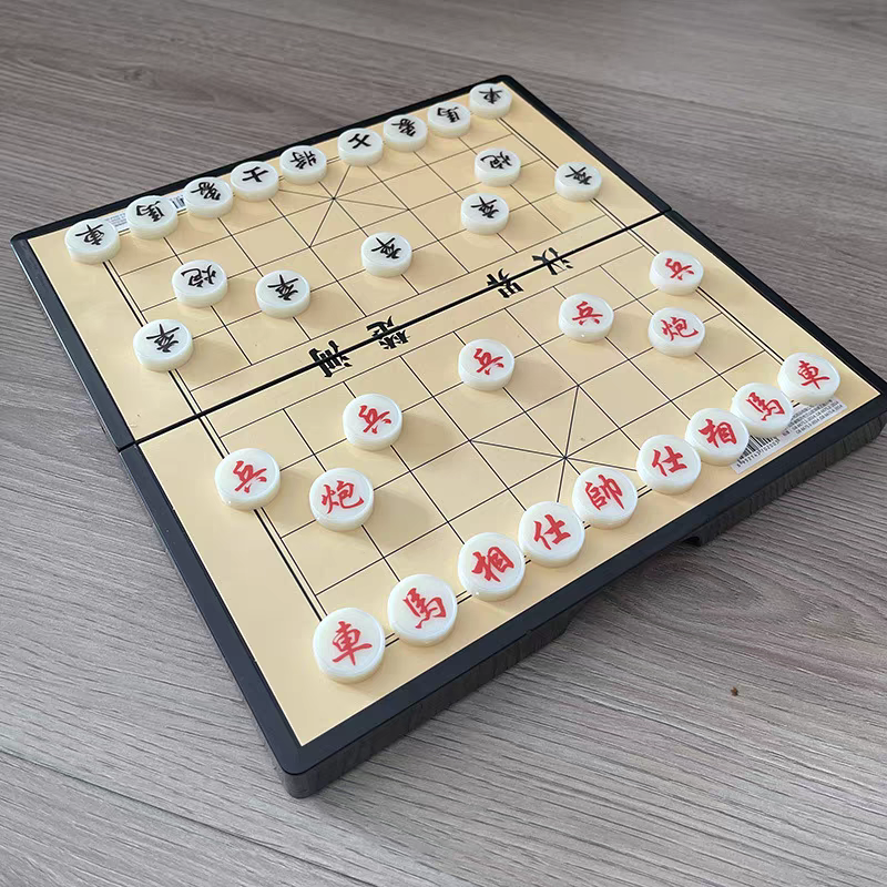 塑料连盘中国象棋套装 便携式可折叠棋盘象棋 学生培训用中国象棋详情图3