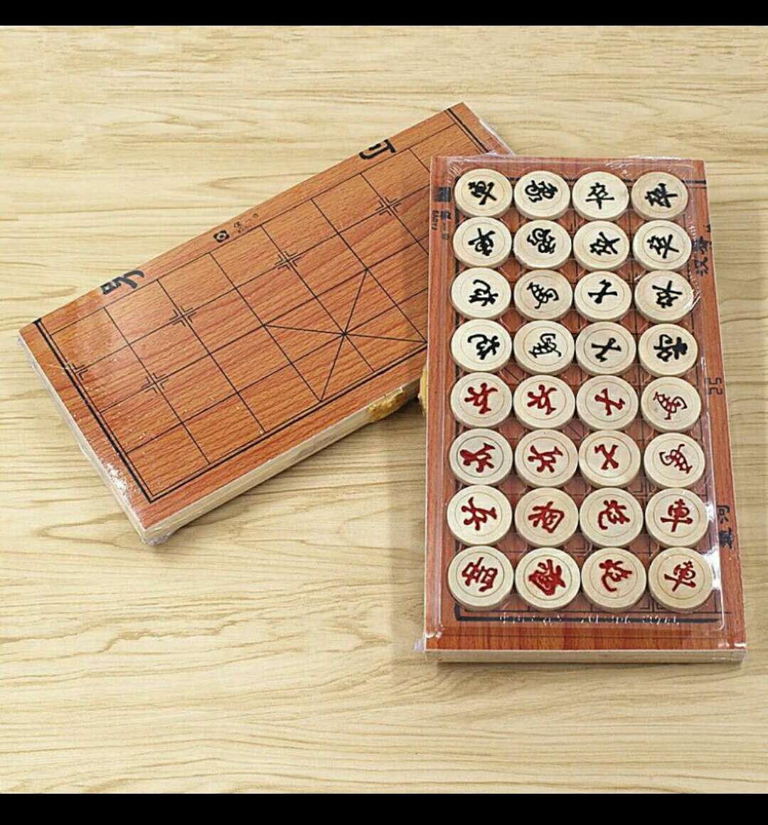 4.0木质象棋折叠实木棋盘套装地摊庙会旅游景区木制中国象棋详情图2