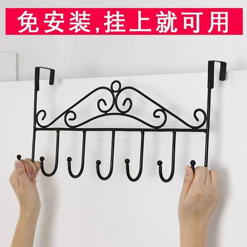 Behind the hook door, the hook leaves no trace, the strong wall-hanging clothes rack for dormitories, thickened and reinforced wall-hanging, nail-free clothes hooks, and coat racks details Picture