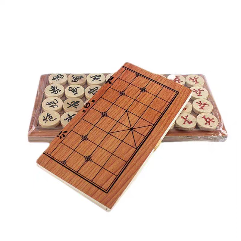 4.0木质象棋折叠实木棋盘套装地摊庙会旅游景区木制中国象棋详情图6