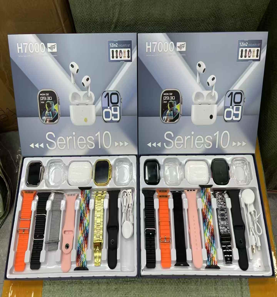 跨境新款智能手表圆屏搭配蓝牙耳机时尚机械表表带套装智能手表华强北详情27
