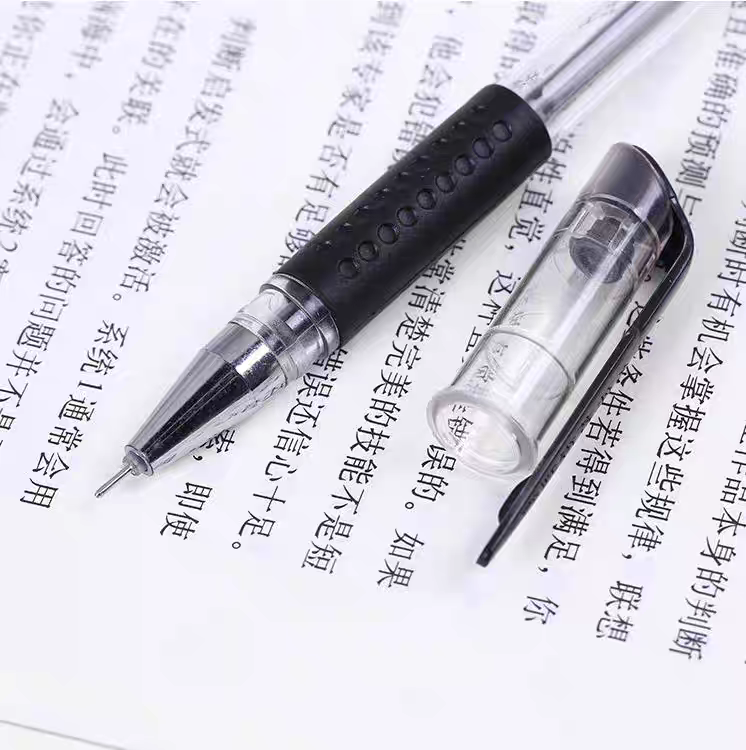 办公用品签字笔 黑色水性笔 学生考试笔 商务笔 创意礼品赠品笔细节图