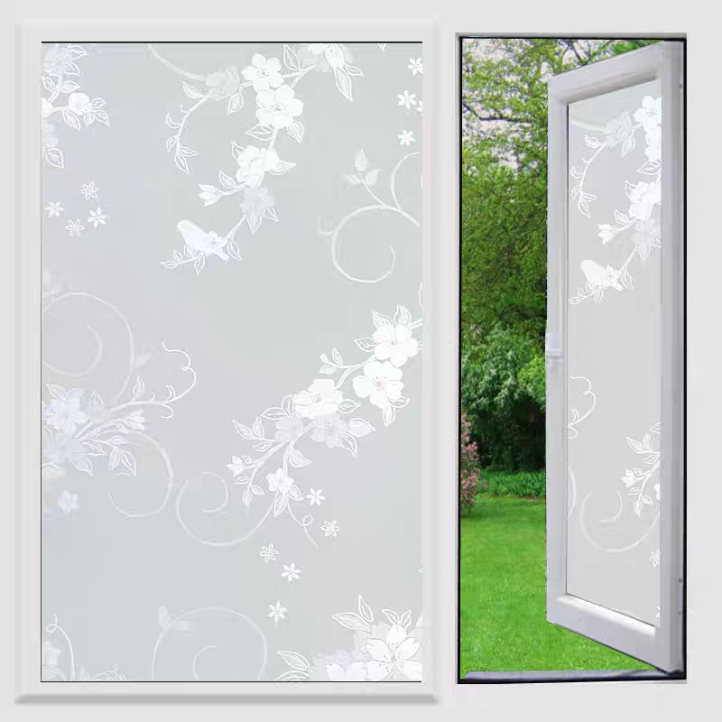 3米45公分带图案自粘磨砂窗户玻璃透光不透明浴室卫生间窗贴纸窗纸贴膜产品图