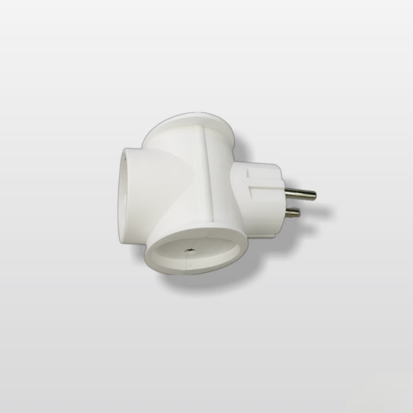 White European-style conversion plug for electrical products, one to three ohm plug details Picture
