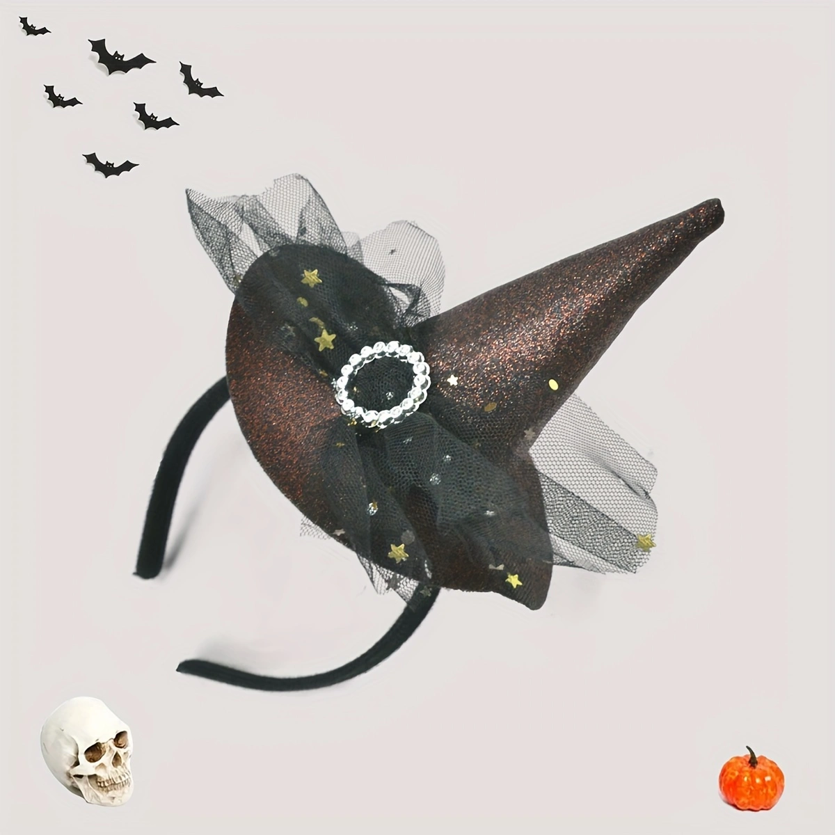 Halloween multi-color loose powder headband, witch hat headband, ball party costume, hair accessory, Ghost Festival carnival, gauze headband Application Scenario