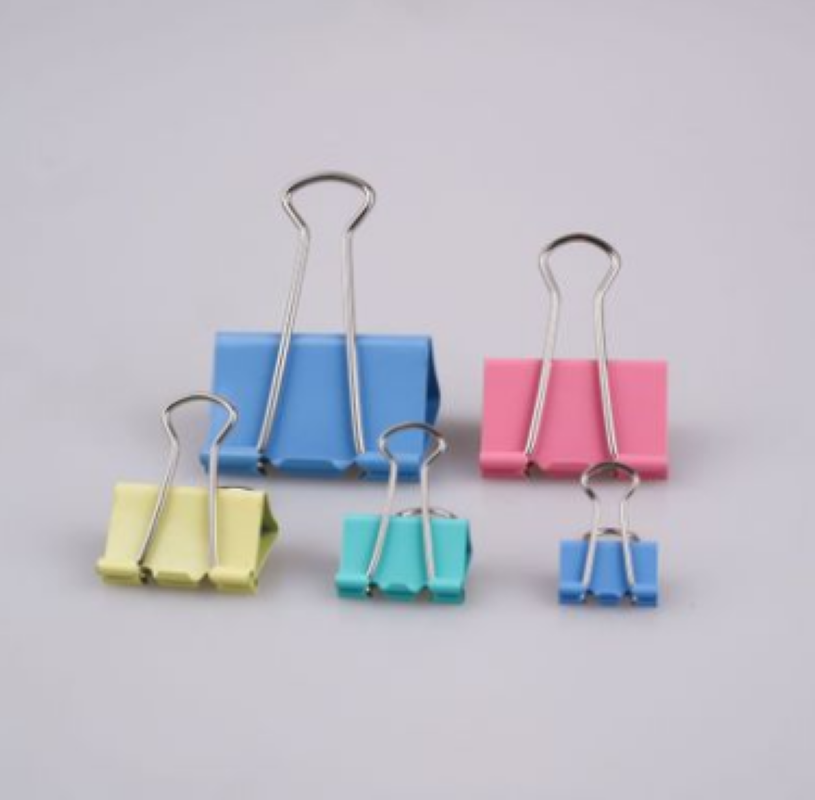 办公室用品彩色长尾夹多规格燕尾夹文件夹票夹颜色 网红