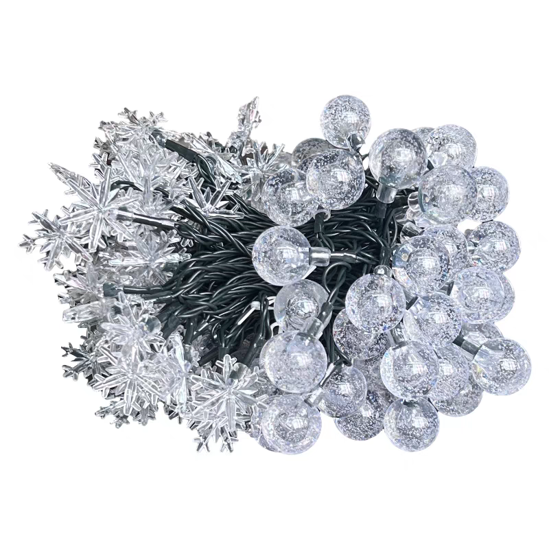 太阳能灯串庭院花园氛围灯户外防水灯带家用阳台圣诞装饰led彩灯9.5米50灯