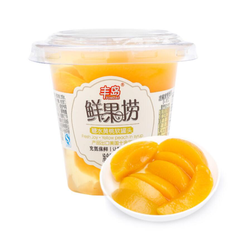 包邮！CASA SANTONA水果罐头休闲零食甜品蜜饯丰岛鲜果捞黄桃227g