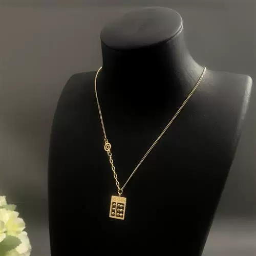 Korean-style simple and versatile collarbone chain, women's fashionable and individual necklace, exquisite accessory, trendy design, Mengfeini titanium steel necklace details Picture