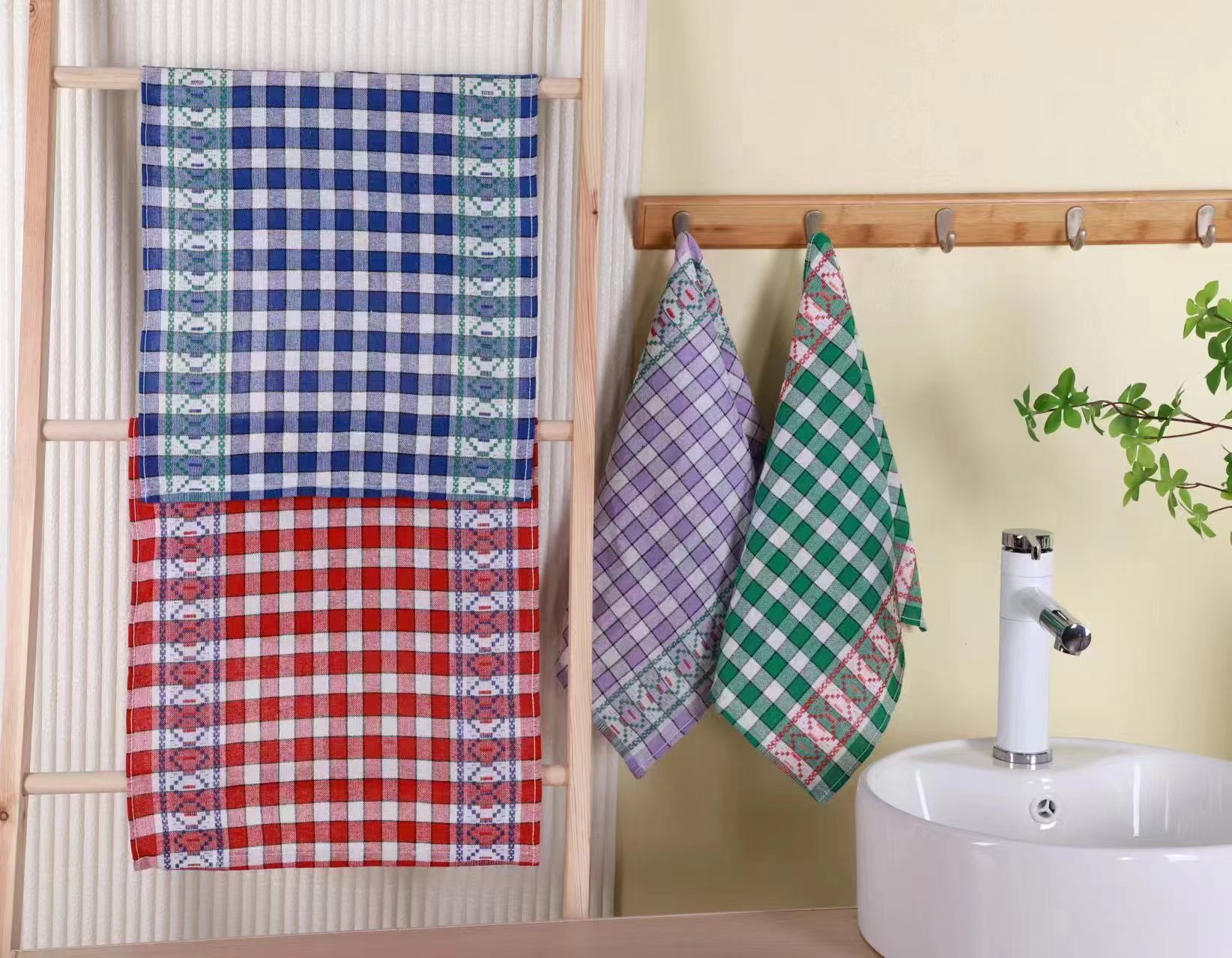 Tea towel 38*64, made of carefully selected cotton with various patterns and strong water absorption Specification image