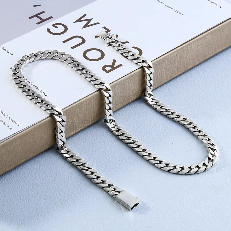 男士不锈钢链条项链古巴链义乌图