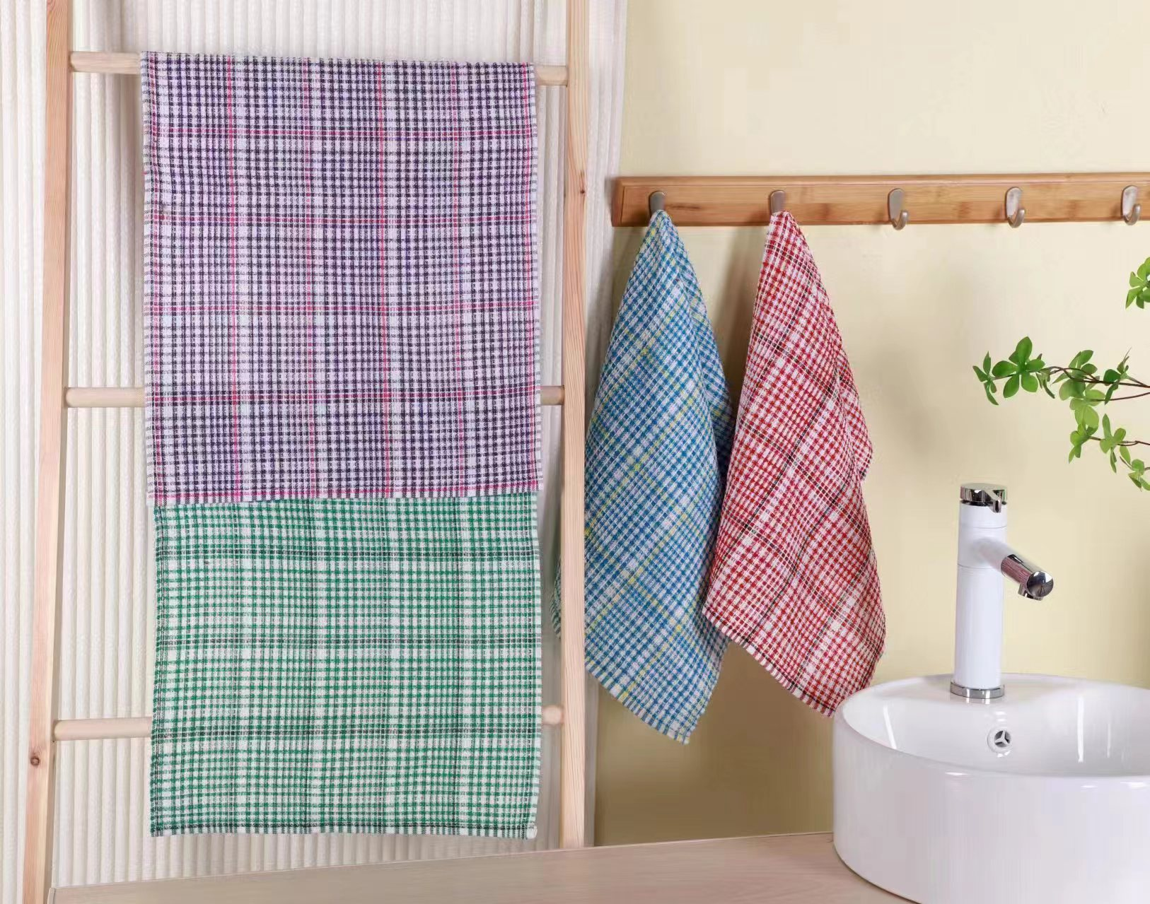 Tea towel 38*64, made of carefully selected cotton with various patterns and strong water absorption details Picture