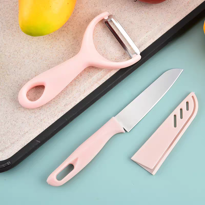 Peeler, peeler, water splash peeler, multi-functional fruit knife and melon peeler two-piece set details Picture