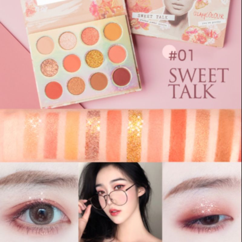 魔法色彩12色眼影盘加州挚爱大地色珠光哑光闪粉网红同款ins彩妆02