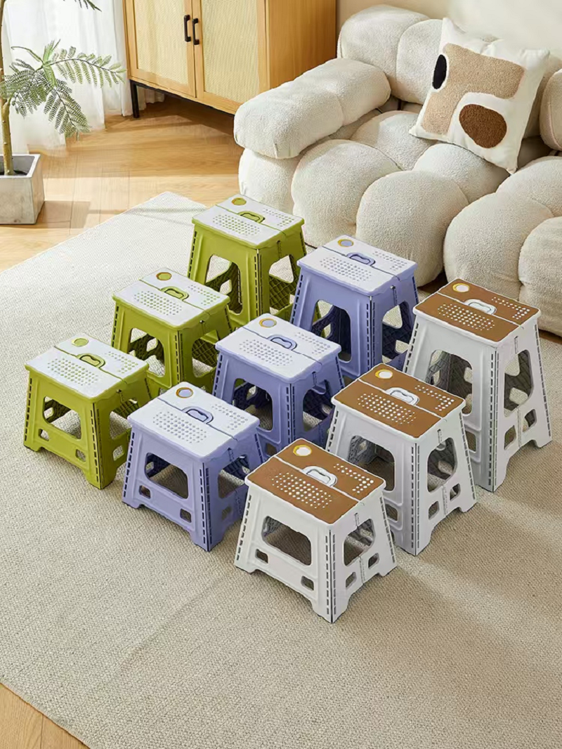 Factory direct sales MFXMJ-026 folding stool, plastic folding stool, outdoor folding stool, portable plastic stool, hand-bag type portable folding stool