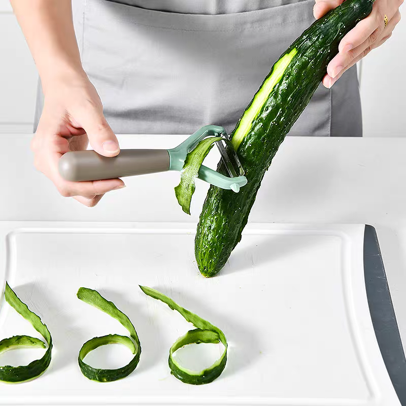 0760 Suction card peeler, plastic handle serrated peeler, fruit and melon peeler wholesale Specification image