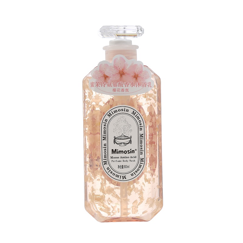 Mimoshi Petal Body Wash Cherry Blossom Rose Essential Oil Perfume Fragrance Petal Long-lasting Fragrance Cleansing Moisturizing Body Wash Item Picture