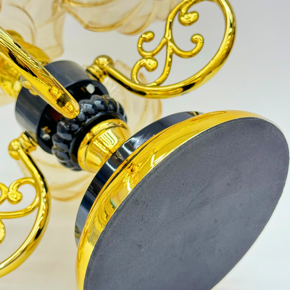 Five-head rotatable gold-plated plastic fruit plate for home gifts and living room decoration details Picture