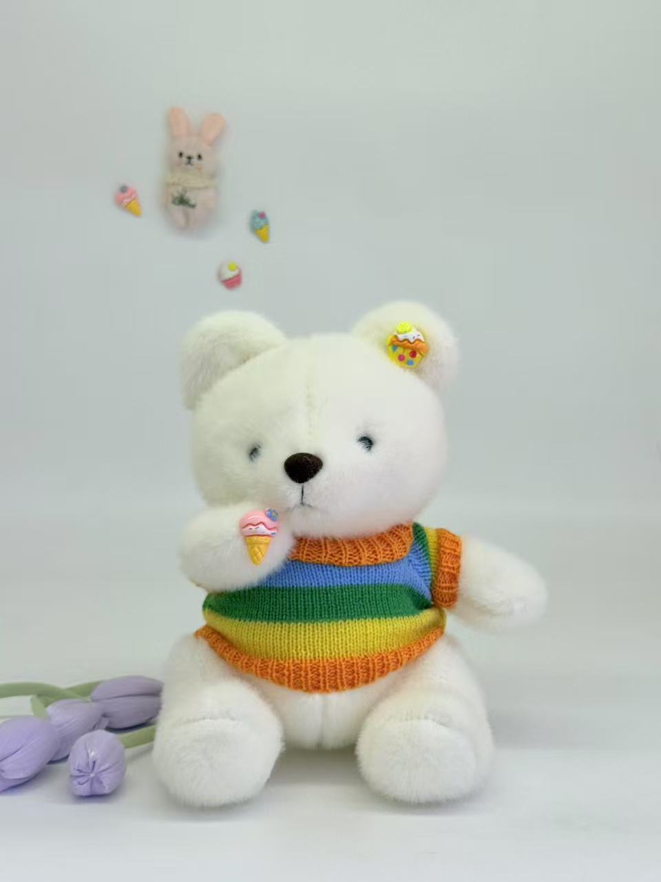 Arco iris oso llavero diseño creativo regalo para parejas oferta completa