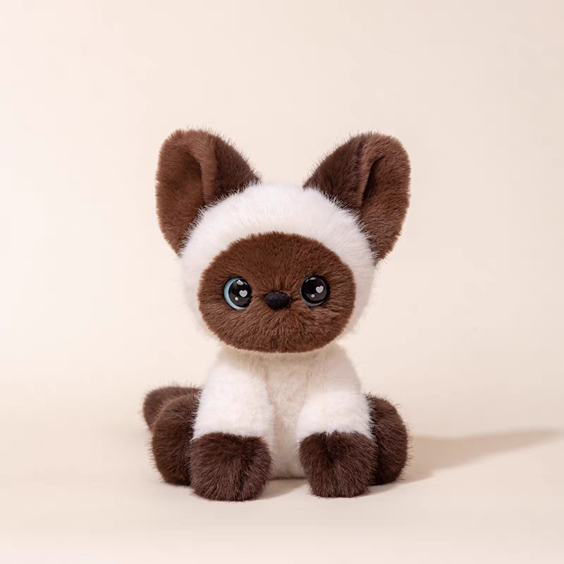 猫咪桌伴娃娃玩偶陪伴学习搭子小摆件暹罗猫公仔毛绒玩具女生礼物娃娃机详情图5