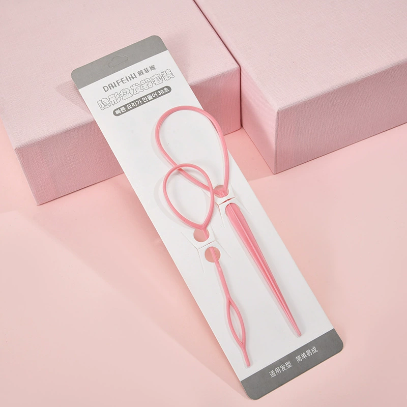 儿童盘发器四件套/电话线头绳/儿童饰品韩国/魔术拉环/电话线皮筋产品图